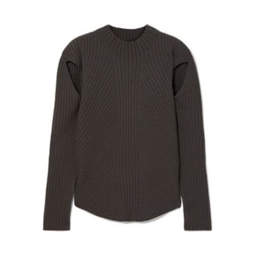 Low Classic Cutout Ribbed Knit Sweater